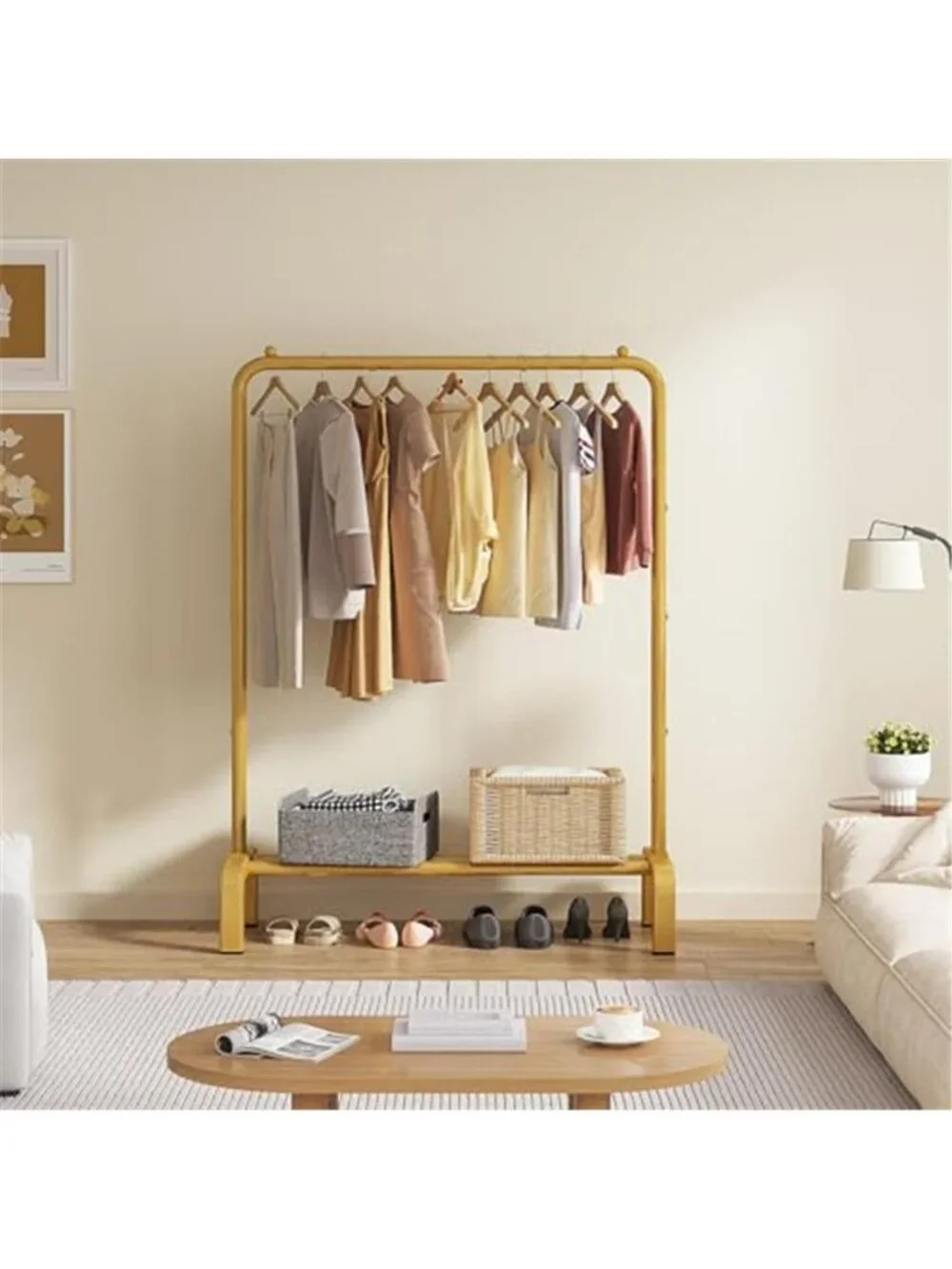 Standard Clothes Clothing Garment Rack with Storage Shelves Clothes